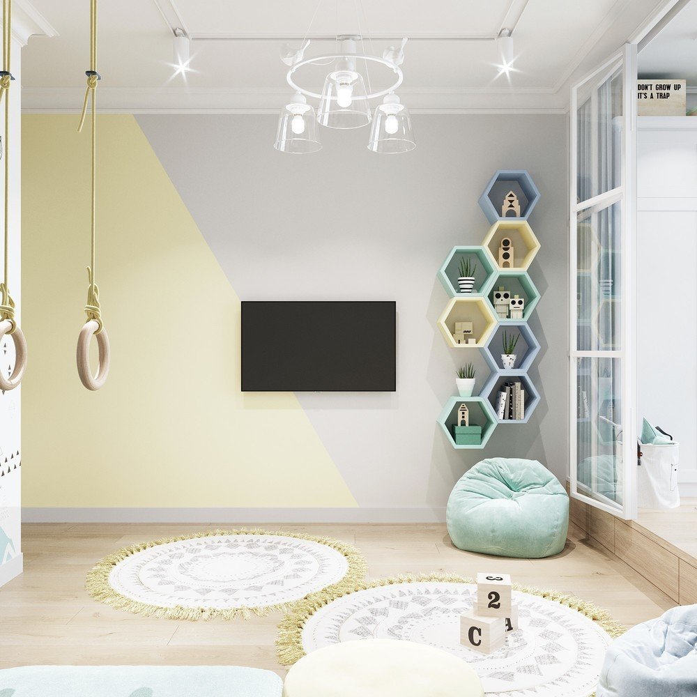 Фотография: Детская в стиле Современный, Квартира, Проект недели, Санкт-Петербург, Елена Иванова, 3 комнаты, Более 90 метров – фото на INMYROOM