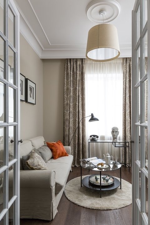 Фотография: в стиле , Современный, Квартира, Проект недели, Москва, Михаил Свистунов, Наталия Заворотищева, «Атмосфера», Старый фонд, Кирпичный дом, 2 комнаты, 40-60 метров – фото на INMYROOM