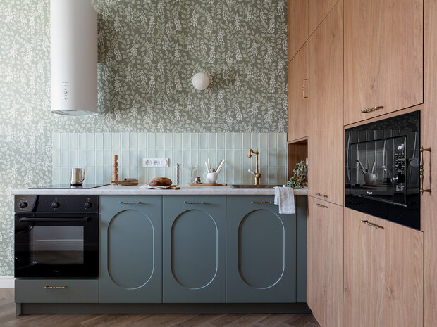 Фотография: Кухня и столовая в стиле Современный, Квартира, Проект дня, Екатеринбург, Монолитный дом, 2 комнаты, 40-60 метров, современный с элементами ретро, Анастасия Гавриленко, Анастасия Камаева – фото на INMYROOM