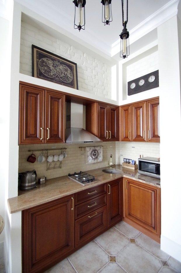 Фотография: Кухня и столовая в стиле Лофт, Эклектика, Малогабаритная квартира, Квартира, Студия, Проект недели, Санкт-Петербург, Анастасия Киселева, Кирпичный дом, до 40 метров – фото на INMYROOM