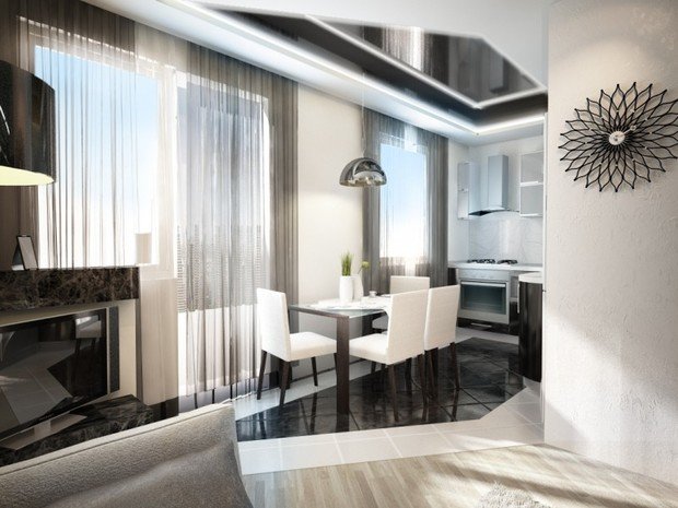 Фото из портфолио Двухкомнатная квартира. Игра черного и белого – фотографии дизайна интерьеров на INMYROOM