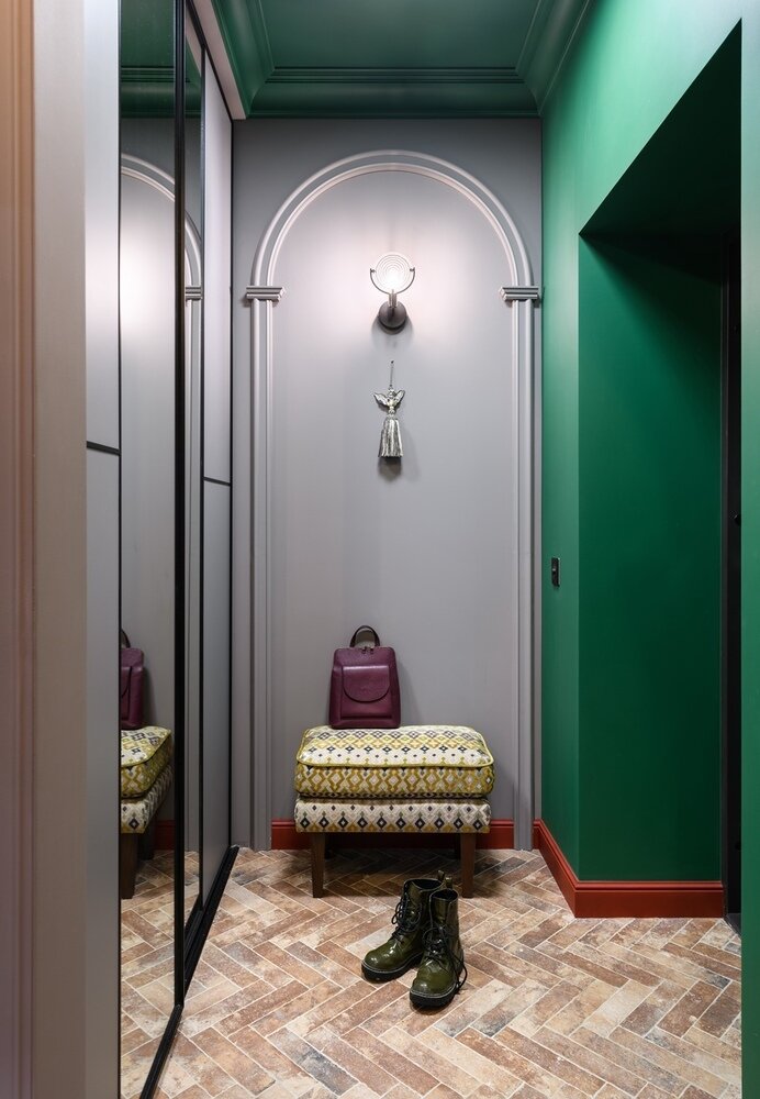 Фотография: Прихожая в стиле Современный, Эклектика, Квартира, Проект недели, Новосибирск, 3 комнаты, 60-90 метров, Анастасия Каширская, Анна Бузик – фото на INMYROOM