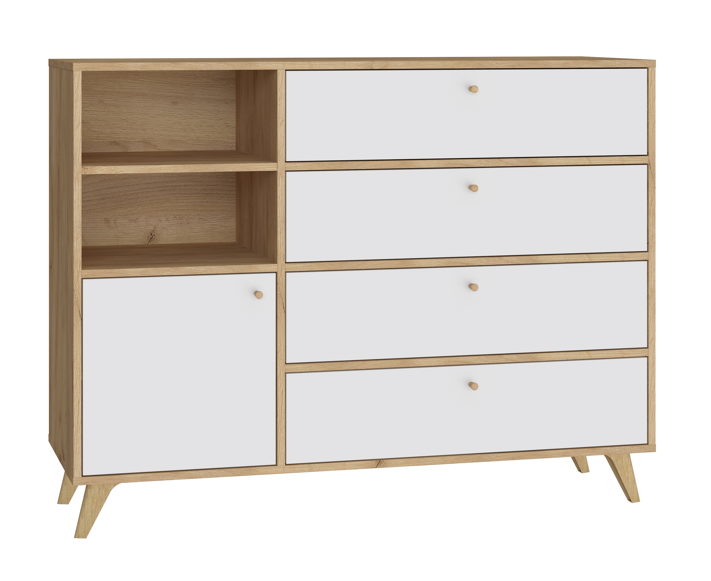 Комод Ирма бело-бежевого цвета