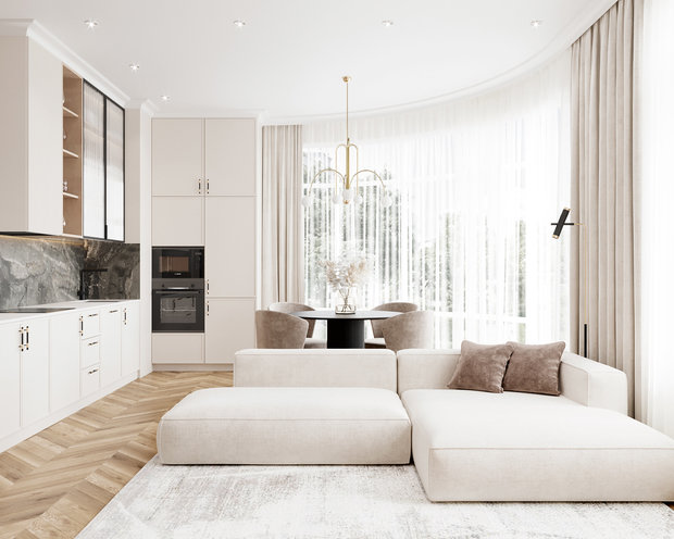 Фотография: Кухня и столовая в стиле Классический, Современный, Эклектика, Квартира, Проект недели, Санкт-Петербург, 4 и больше, 60-90 метров, Елена Лебедева – фото на INMYROOM