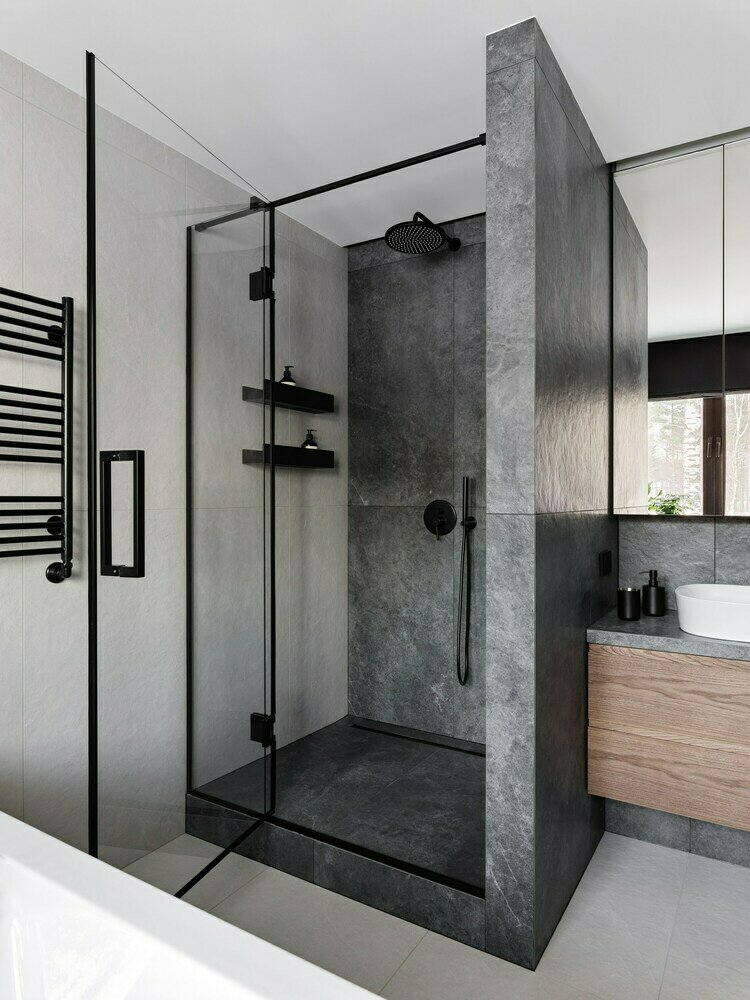 Фотография: Ванная в стиле Современный, Минимализм, Дом, Проект дня, Дом и дача, Ленинградская область, 4 и больше, Более 90 метров, Анара Беркалиева – фото на INMYROOM Фотография: Ванная в стиле Современный, Минимализм, Дом, Проект дня, Дом и дача, Ленинградская область, 4 и больше, Более 90 метров, Анара Беркалиева – фото на INMYROOM