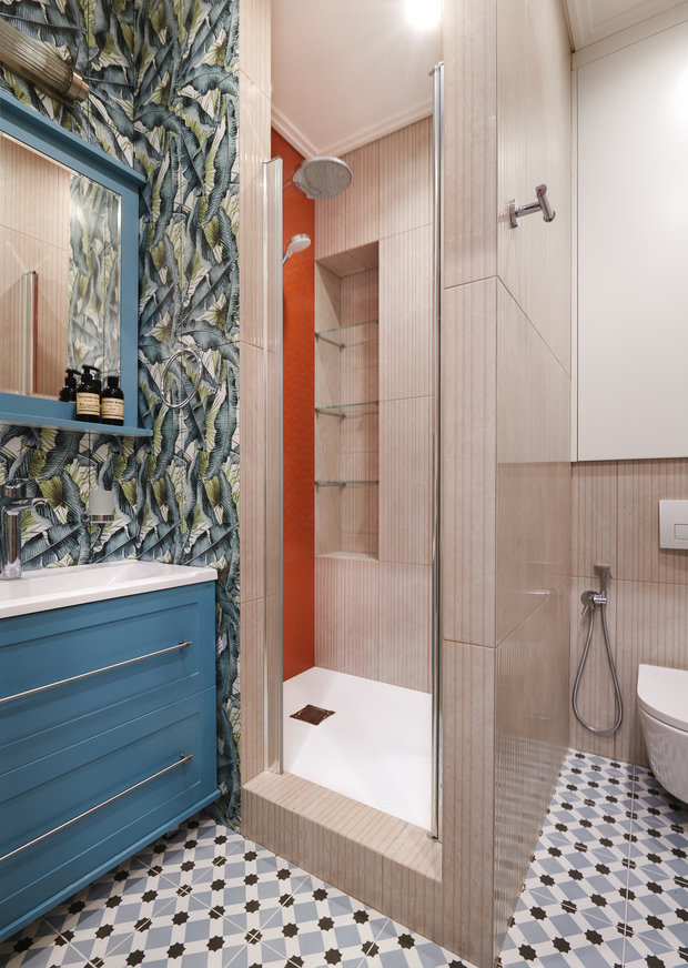 Фотография: Ванная в стиле Классический, Современный, Квартира, Проект недели, Москва, 4 и больше, Более 90 метров, Н-Куб, Николай Николаев – фото на INMYROOM