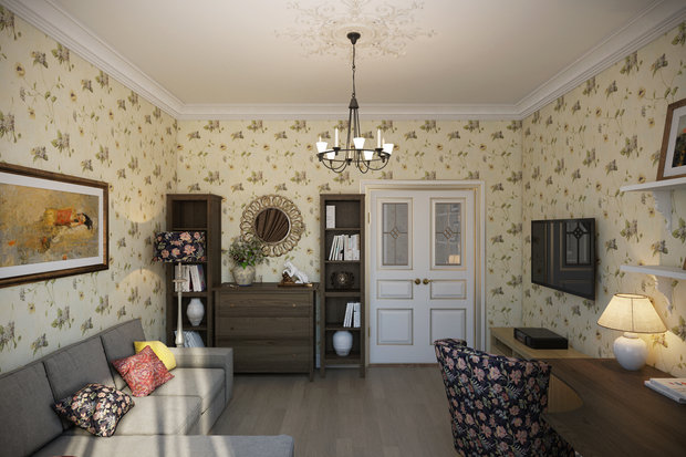 Фотография: Гостиная в стиле Прованс и Кантри, Квартира, Дома и квартиры, IKEA, Проект недели, Москва – фото на INMYROOM