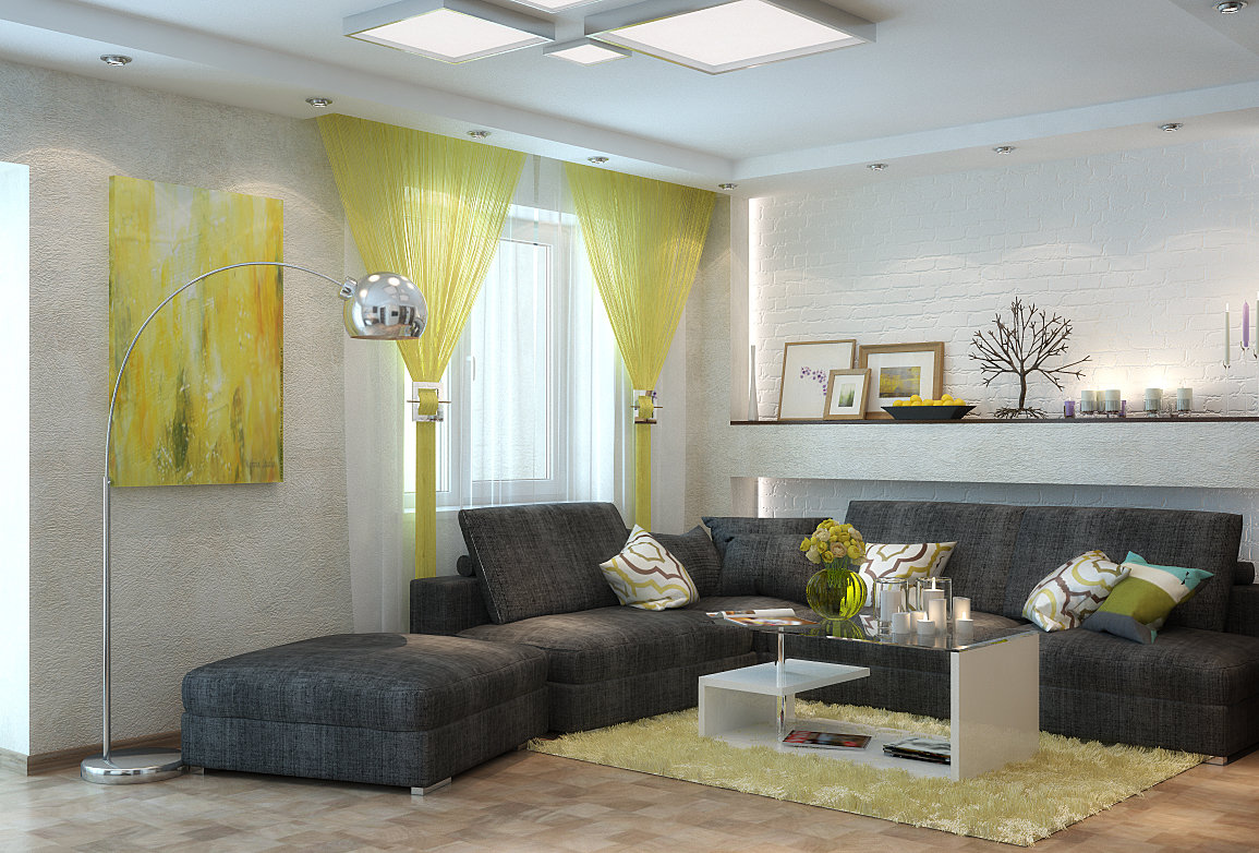 Фотография: Гостиная в стиле Современный, Декор интерьера, Декор, текстиль в интерьере, декор окна, выбор штор для интерьера – фото на INMYROOM