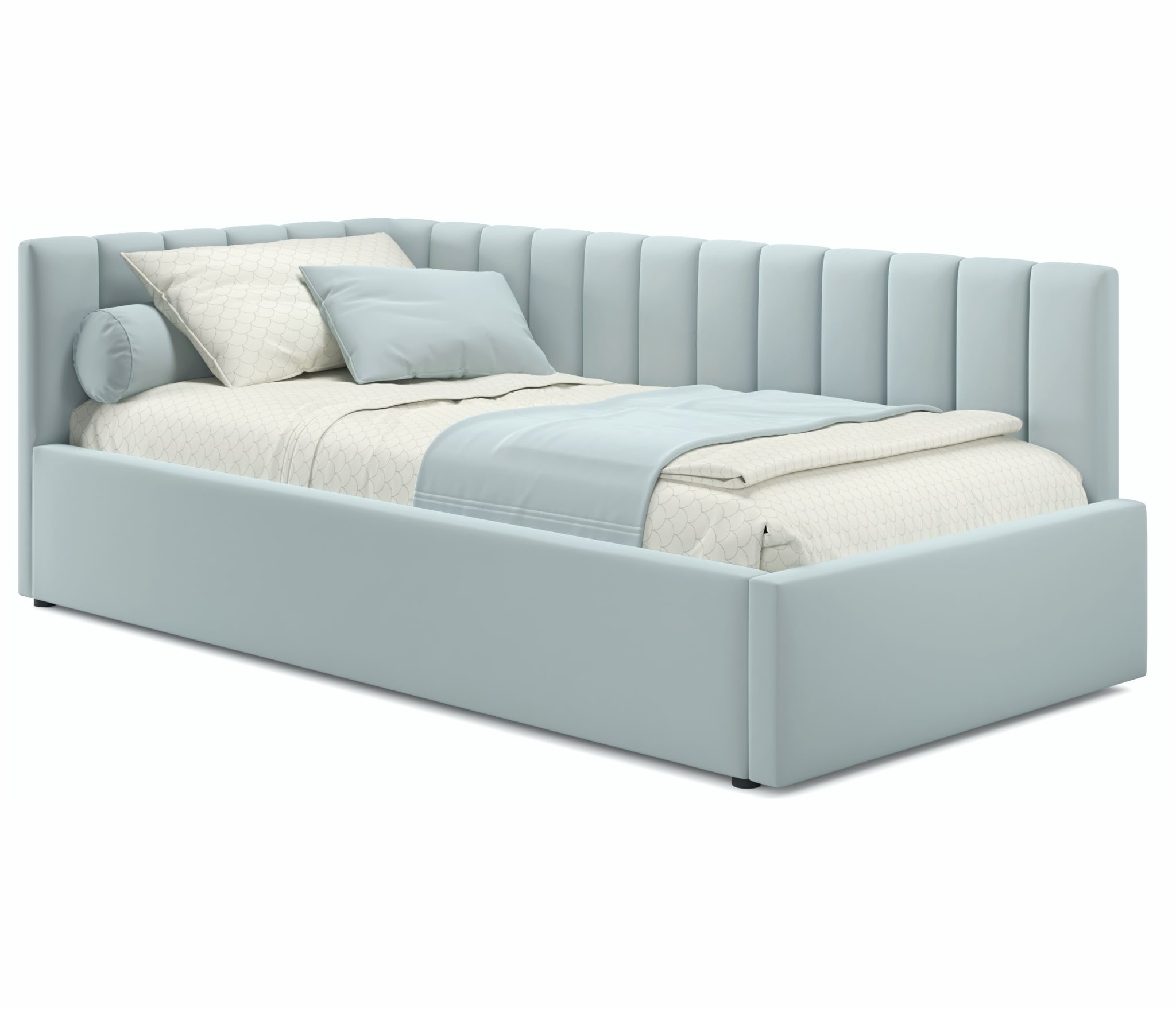 Кровать с подъемным механизмом Milena 90х200 мятного цвета