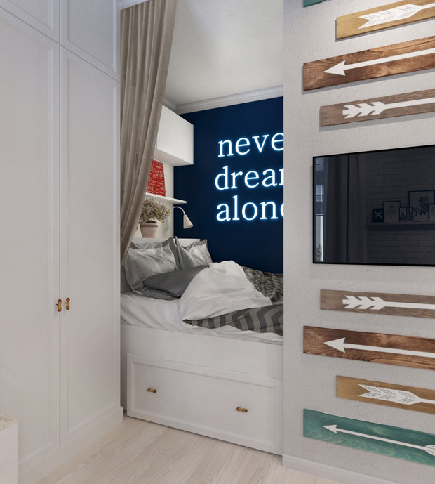 Фото из портфолио г. Сургут, ул. Тюменский тракт 19, 49,3 кв.м. – фотографии дизайна интерьеров на INMYROOM