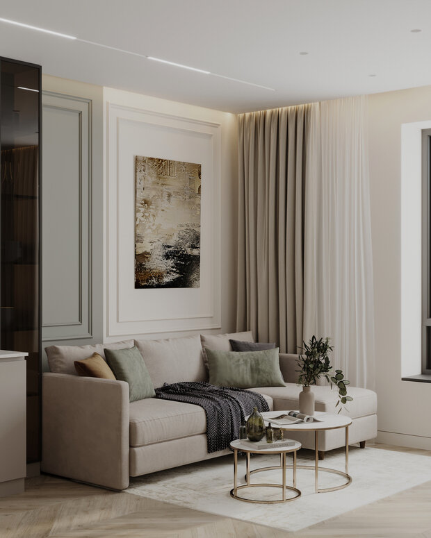 Фото из портфолио Дизайн-проект квартиры в ЖК «Опалиха-Village» в стиле современная классика – фотографии дизайна интерьеров на INMYROOM