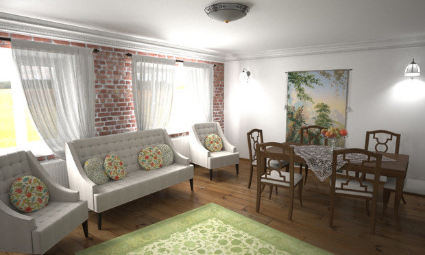 Фотография: Гостиная в стиле Прованс и Кантри – фото на INMYROOM
