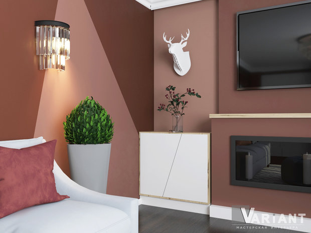 Фото из портфолио Гостиная в коралловом цвете – фотографии дизайна интерьеров на INMYROOM