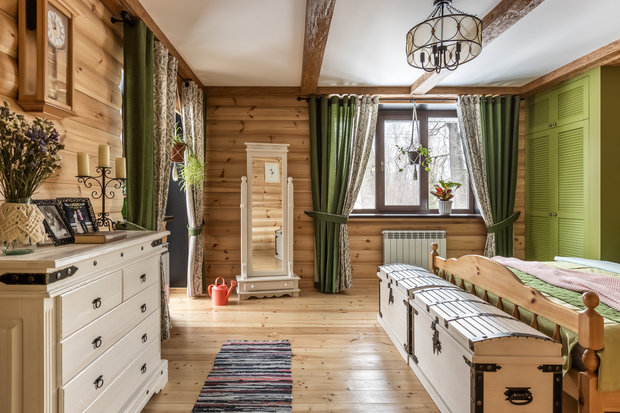 Фотография: Спальня в стиле Прованс и Кантри, Классический, Эклектика, Дом, Проект дня, Дом и дача, как обустроить загородный дом, дизайн двухэтажного дома, как оформить дом в классическом стиле, 4 и больше, Более 90 метров, Самарская область, Татьяна Киреева, ремонт в доме – фото на INMYROOM