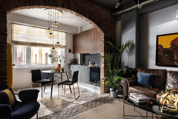 Фотография: Кухня и столовая в стиле Лофт, Гид, темные цвета в интерьере, Анастасия Ковальчук, Валерия Белоусова, Екатерина Углова, Александра Ермилова, Клуб Ирины Богатиковой – фото на INMYROOM