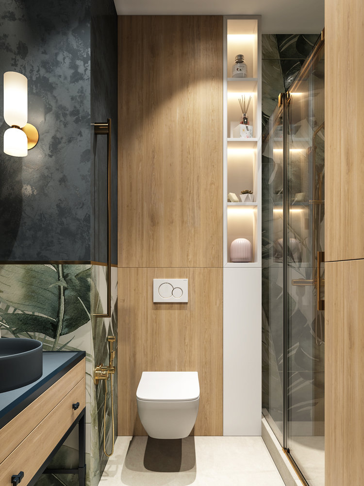 Фотография: Ванная в стиле Современный, Малогабаритная квартира, Квартира, Студия, Проект недели, Москва, Монолитный дом, до 40 метров, ЖК «Сердце Столицы», Галина Акчурина – фото на INMYROOM Фотография: Ванная в стиле Современный, Малогабаритная квартира, Квартира, Студия, Проект недели, Москва, Монолитный дом, до 40 метров, ЖК «Сердце Столицы», Галина Акчурина – фото на INMYROOM