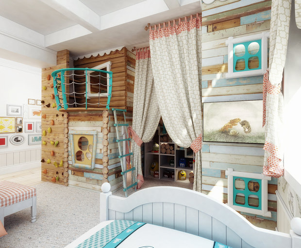 Фото из портфолио Коттедж «Прогулка» в классическом американском стиле с элементами лофта и востока – фотографии дизайна интерьеров на INMYROOM