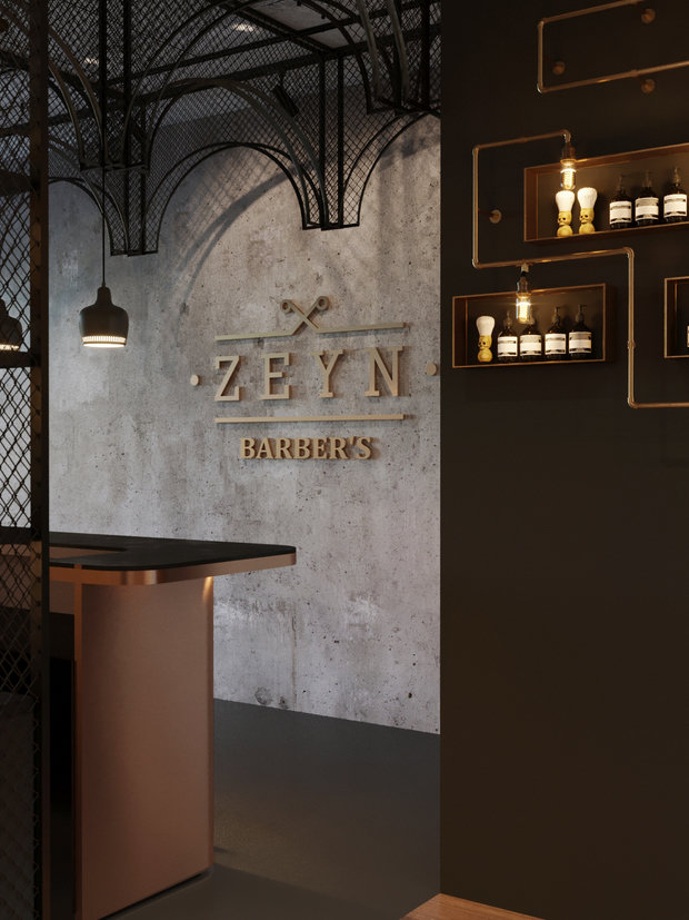 Фото из портфолио Барбершоп ZEYN – фотографии дизайна интерьеров на INMYROOM