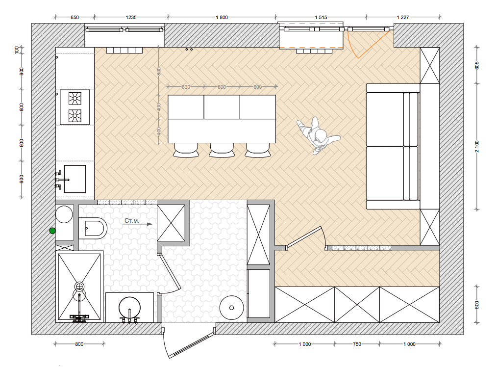 План с расстановкой мебели План с расстановкой мебели