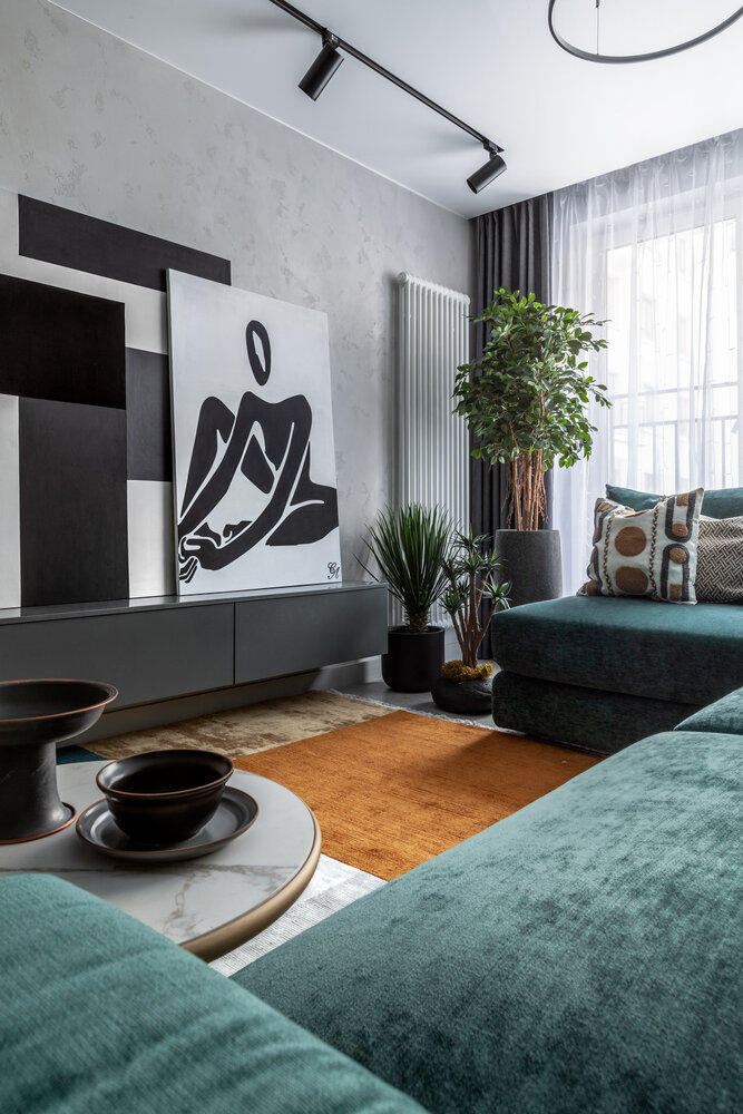 Фотография: Гостиная в стиле Современный, Квартира, Проект дня, Новосибирск, 4 и больше, 60-90 метров, Монолитно-кирпичный, Лиана Акопян – фото на INMYROOM