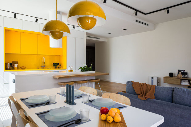 Фотография: Кухня и столовая в стиле Современный, Минимализм, Квартира, Проект дня, Санкт-Петербург, 4 и больше, Более 90 метров, Анна Пенедюк – фото на INMYROOM