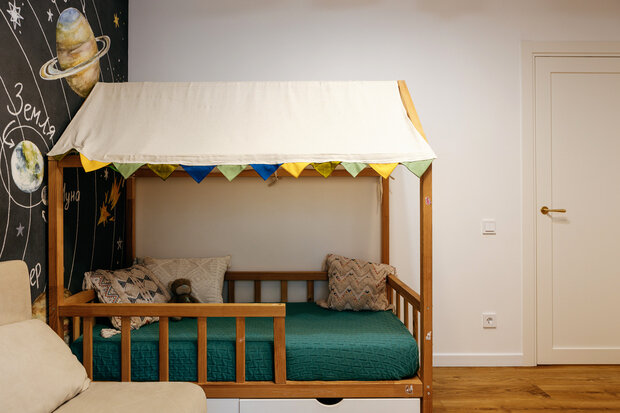 Фотография: Детская в стиле Современный, Квартира, Проект дня, Эко, Блочный дом, 4 и больше, 60-90 метров, Анна Терентьева – фото на INMYROOM