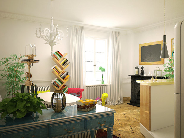 Фото из портфолио Двухкомнатная квартира на Академической площадью 50 кв.м. – фотографии дизайна интерьеров на INMYROOM