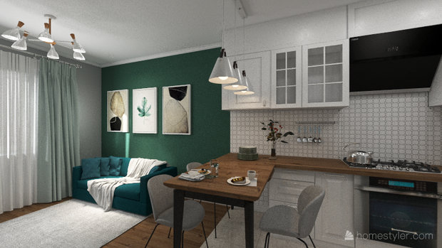 Фото из портфолио Изумрудный – фотографии дизайна интерьеров на INMYROOM
