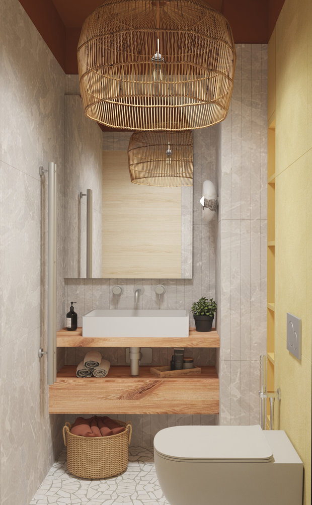 Фотография: Ванная в стиле Современный, Квартира, Проект недели, Москва, 3 комнаты, 60-90 метров, DSGN HUB – фото на INMYROOM