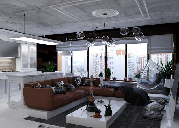 Фото из портфолио Минималистичная квартира с элементами лофта – фотографии дизайна интерьеров на INMYROOM