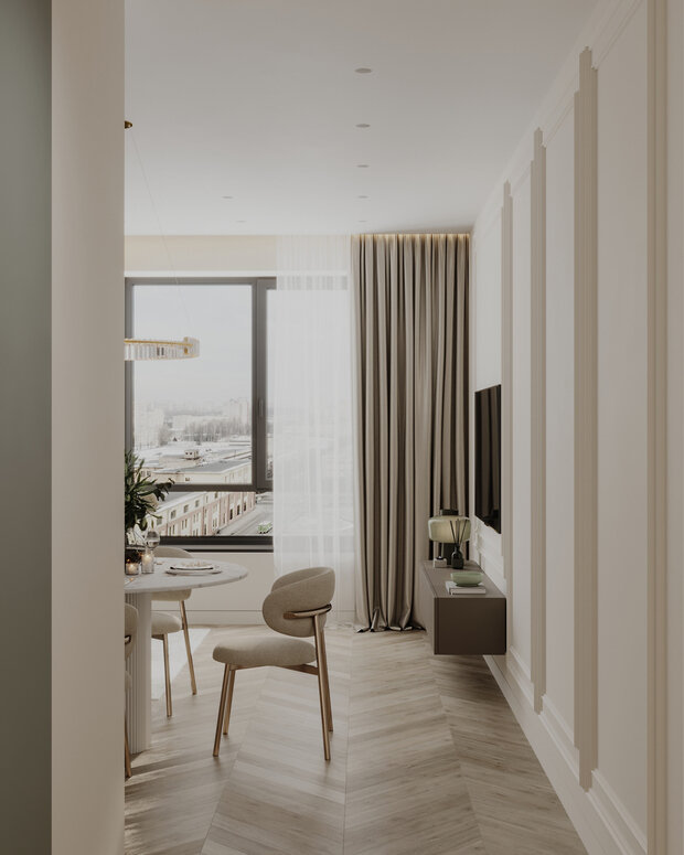 Фото из портфолио Дизайн-проект квартиры в ЖК «Опалиха-Village» в стиле современная классика – фотографии дизайна интерьеров на INMYROOM