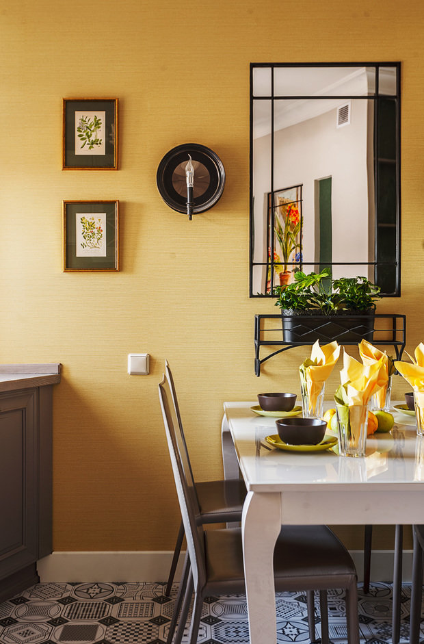 Фотография: Кухня и столовая в стиле Эклектика, Современный, Квартира, Проект недели, Москва, Марина Саркисян, Сергей Красюк, новостройка, 4 и больше, Более 90 метров – фото на INMYROOM