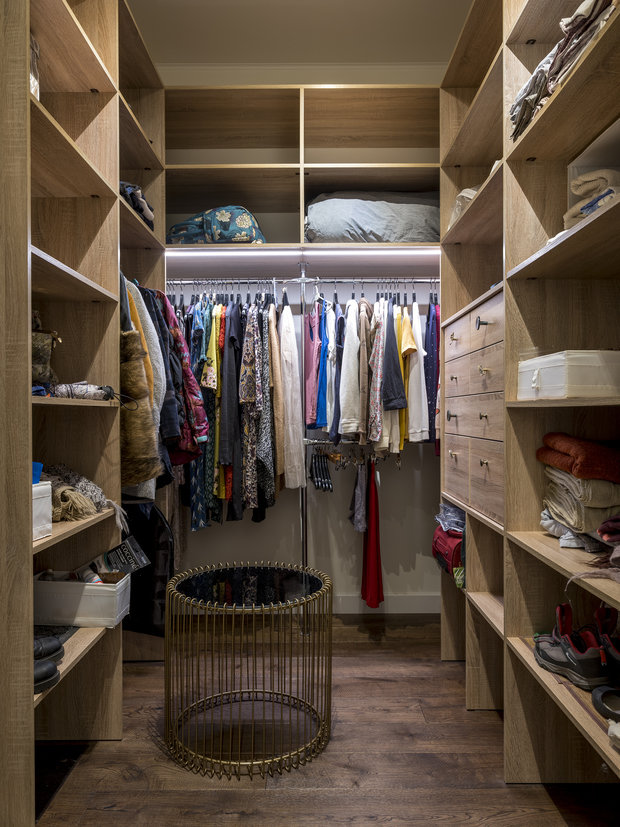 Фотография: Гардеробная в стиле Современный, Прованс и Кантри, Эклектика, Квартира, Проект дня, Эко, Московская область, Татьяна Безверхая, 2 комнаты, 60-90 метров, Монолитно-кирпичный, TB Design – фото на INMYROOM