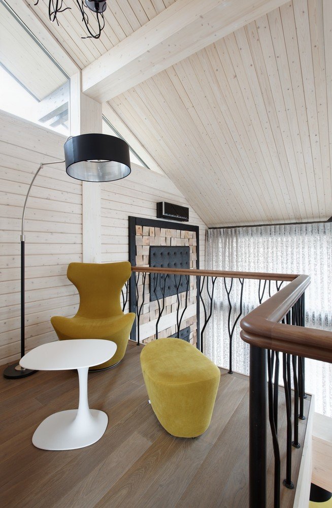 Фотография: в стиле , Современный, Дом, Проект недели, Черный, Зеленый, Бежевый, Дом и дача, Московская область, Шаболовка, дом из клееного бруса – фото на INMYROOM