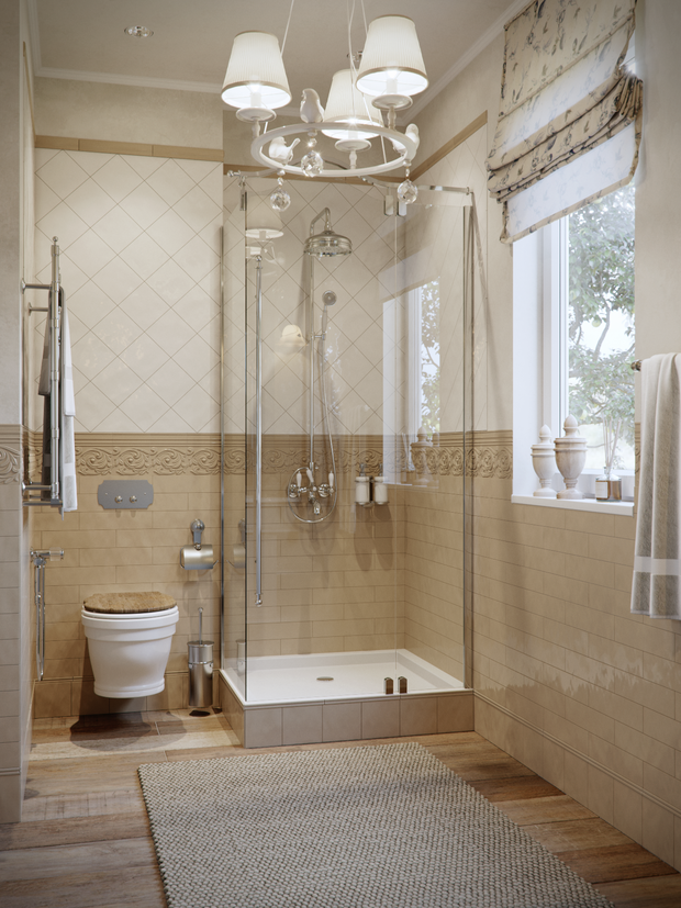 Фотография: Ванная в стиле Прованс и Кантри, Эклектика, Дом, Проект недели, Санкт-Петербург, Блочный дом, 4 и больше, Более 90 метров, Евгений Жданов, КП «Вартемяги парк» – фото на INMYROOM