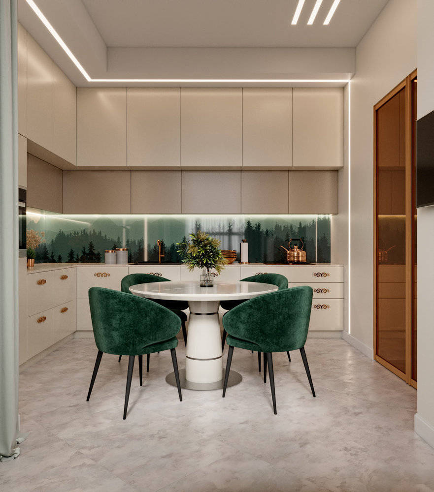 Фотография: Кухня и столовая в стиле Современный, Квартира, Проект недели, Москва, 4 и больше, 60-90 метров, Надежда Требухина – фото на INMYROOM