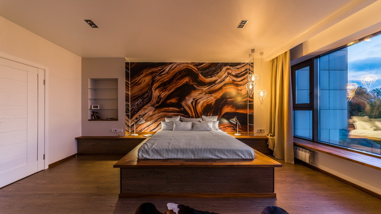 Фотография: Спальня в стиле Современный, Квартира, Проект дня, Санкт-Петербург, новостройка, Монолитный дом, Арина Волкова, Андрей Белимов-Гущин, 2 комнаты, Более 90 метров – фото на INMYROOM Фотография: Спальня в стиле Современный, Квартира, Проект дня, Санкт-Петербург, новостройка, Монолитный дом, Арина Волкова, Андрей Белимов-Гущин, 2 комнаты, Более 90 метров – фото на INMYROOM