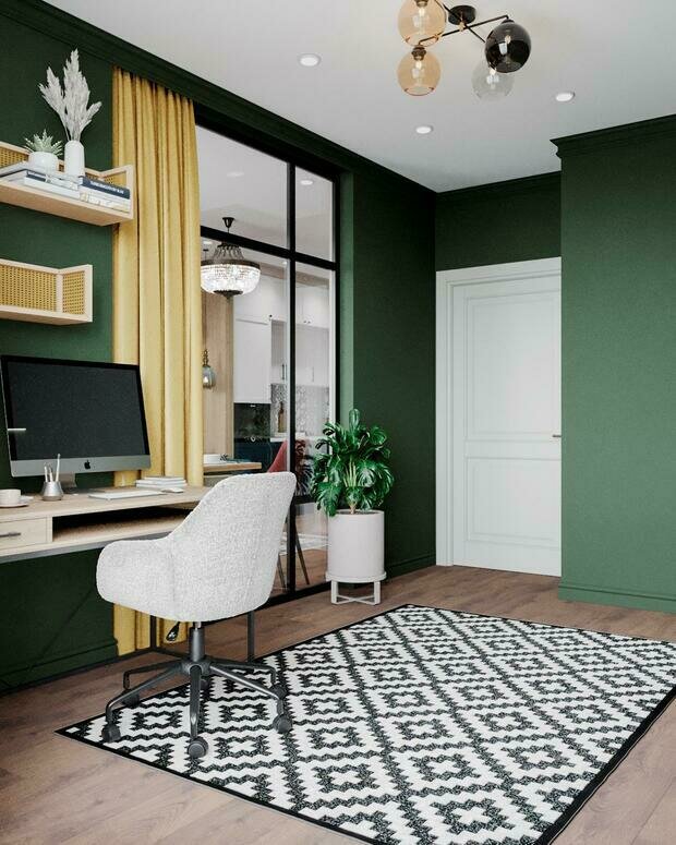 Фотография: Кабинет в стиле Современный, Эклектика, Квартира, Проект недели, Санкт-Петербург, Монолитный дом, 3 комнаты, 60-90 метров, VizDiz, Илона Ореховская – фото на INMYROOM