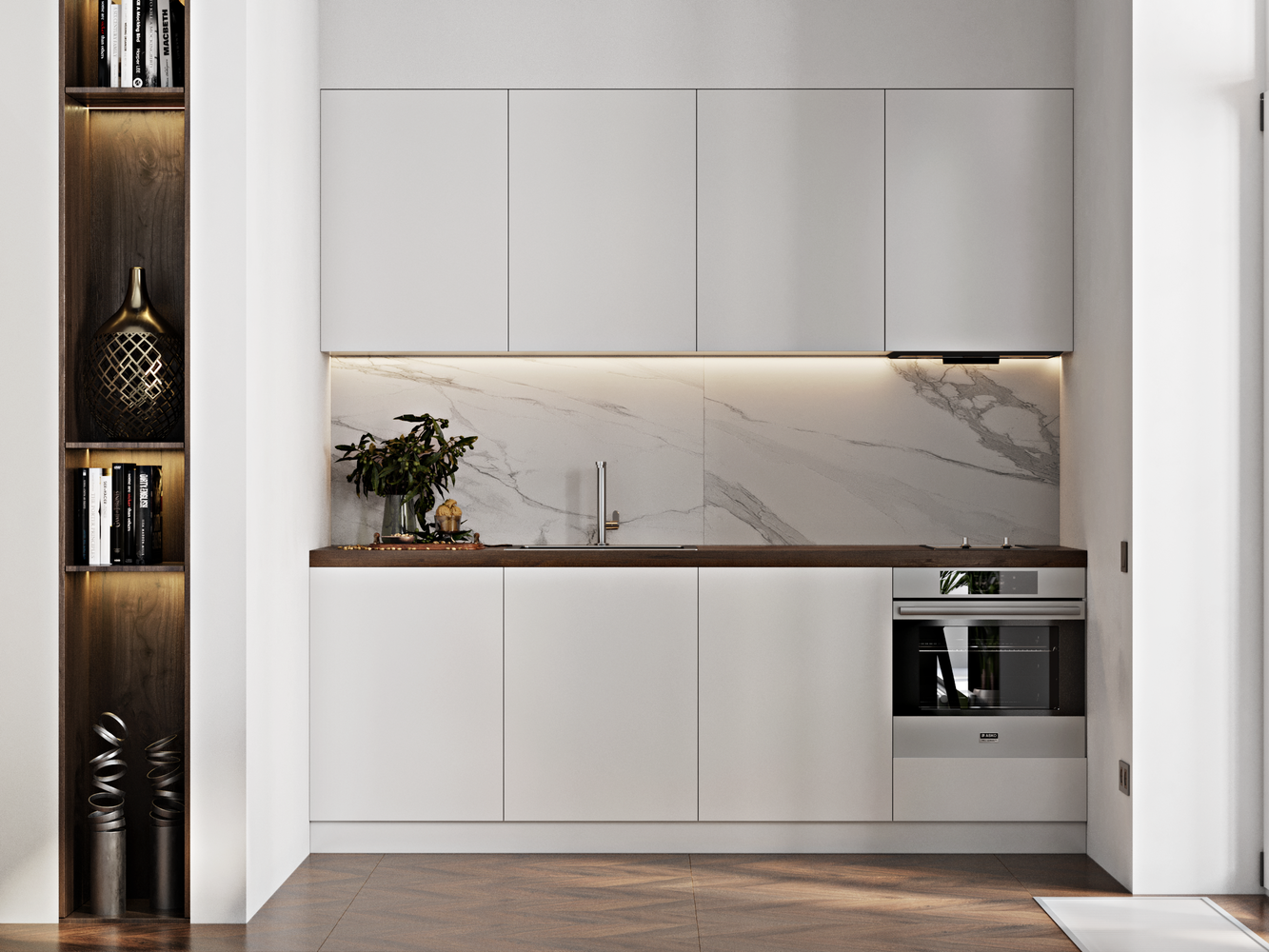 Фотография: Кухня и столовая в стиле Современный, Квартира, Студия, Проект недели, Москва, до 40 метров, 40-60 метров, Александра Гартке – фото на INMYROOM Фотография: Кухня и столовая в стиле Современный, Квартира, Студия, Проект недели, Москва, до 40 метров, 40-60 метров, Александра Гартке – фото на INMYROOM