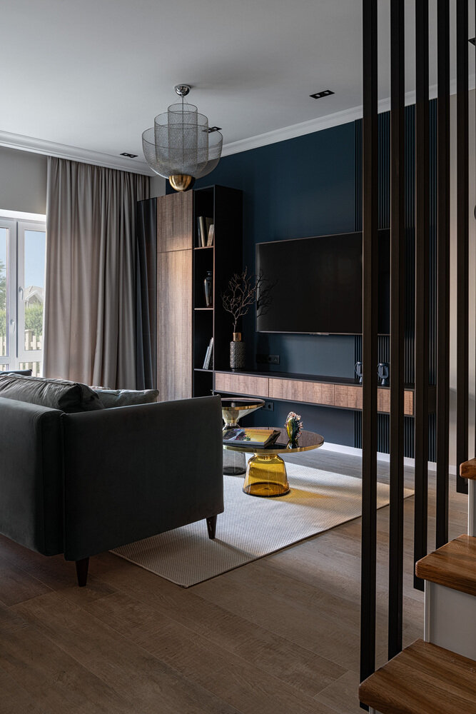 Фотография: Гостиная в стиле Современный, Проект недели, Дом и дача, Таунхаус, 4 и больше, Более 90 метров, Студия «Красиво», Тверь, Людмила Смирнова – фото на INMYROOM