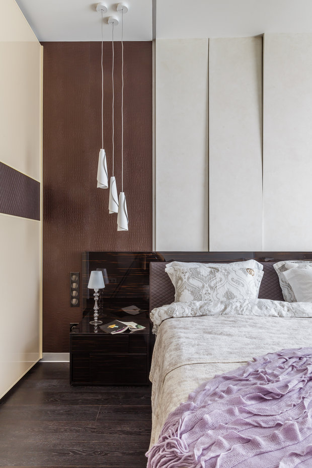 Фото из портфолио Фото спальни реализованного проекта квартиры, расположенной в ЖК "Адмирал".  – фотографии дизайна интерьеров на INMYROOM