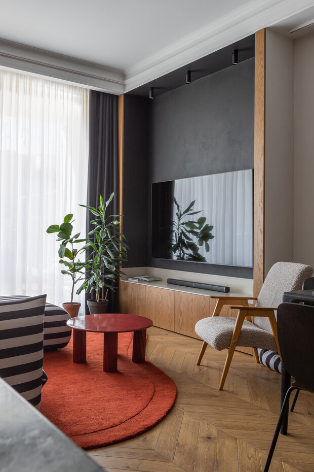 Фотография: Гостиная в стиле Современный, Дом, Проект дня, Дом и дача, Беларусь, 4 и больше, Более 90 метров, эклектика с элементами современного и винтажного стилей, Гродно, Юлия Страпко – фото на INMYROOM