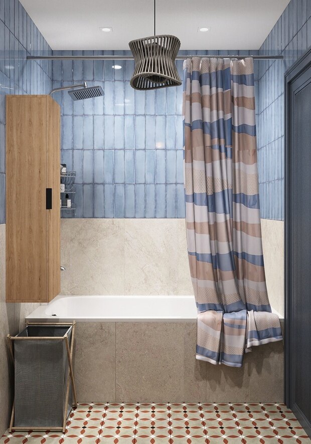 Фотография: Ванная в стиле Современный, Квартира, Проект дня, Московская область, Ирина Собыленская, 3 комнаты, 40-60 метров, Монолитно-кирпичный – фото на INMYROOM