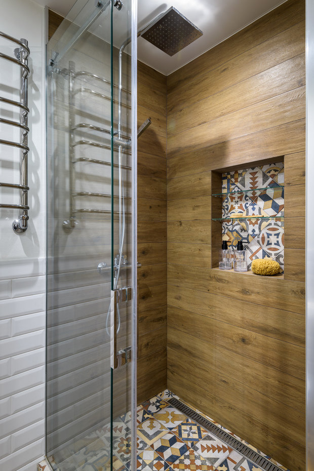 Фотография: Ванная в стиле Скандинавский, Современный, Прованс и Кантри, Квартира, Проект недели, Новосибирск, Мария Зайцева, 3 комнаты, Более 90 метров – фото на INMYROOM