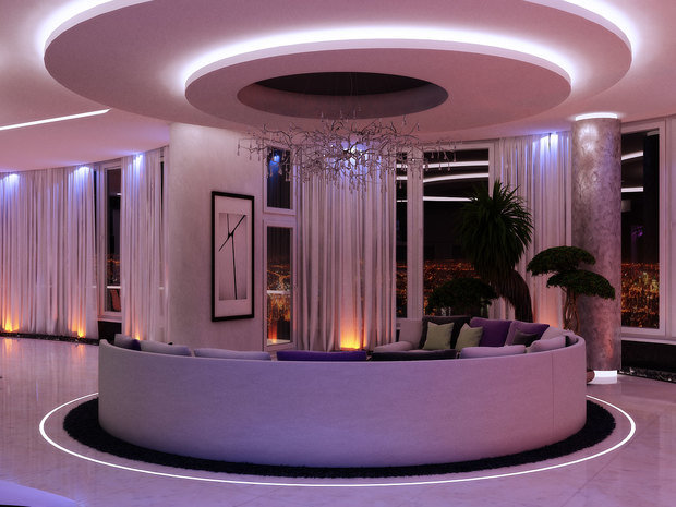 Фотография: Гостиная в стиле Хай-тек – фото на INMYROOM