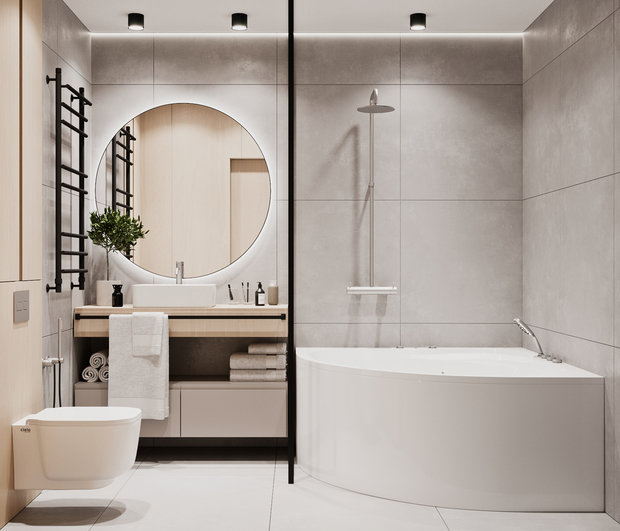 Фото из портфолио ЖК «На Фруктовой», Ижевск, 85 м2 – фотографии дизайна интерьеров на INMYROOM