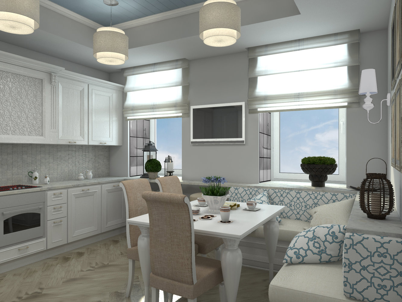 Фотография: Кухня и столовая в стиле Прованс и Кантри, Классический, Современный, Квартира, Проект недели, Москва, Сталинка, Марина Бочарова, 4 и больше, Более 90 метров – фото на INMYROOM Фотография: Кухня и столовая в стиле Прованс и Кантри, Классический, Современный, Квартира, Проект недели, Москва, Сталинка, Марина Бочарова, 4 и больше, Более 90 метров – фото на INMYROOM