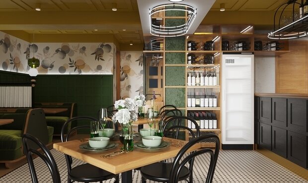 Фото из портфолио Дизайн кафе – фотографии дизайна интерьеров на INMYROOM
