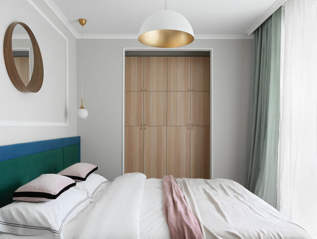 Фотография: Спальня в стиле Современный, Эклектика, Скандинавский, Квартира, Проект дня, 2 комнаты, 40-60 метров, Влада Стеблина – фото на INMYROOM