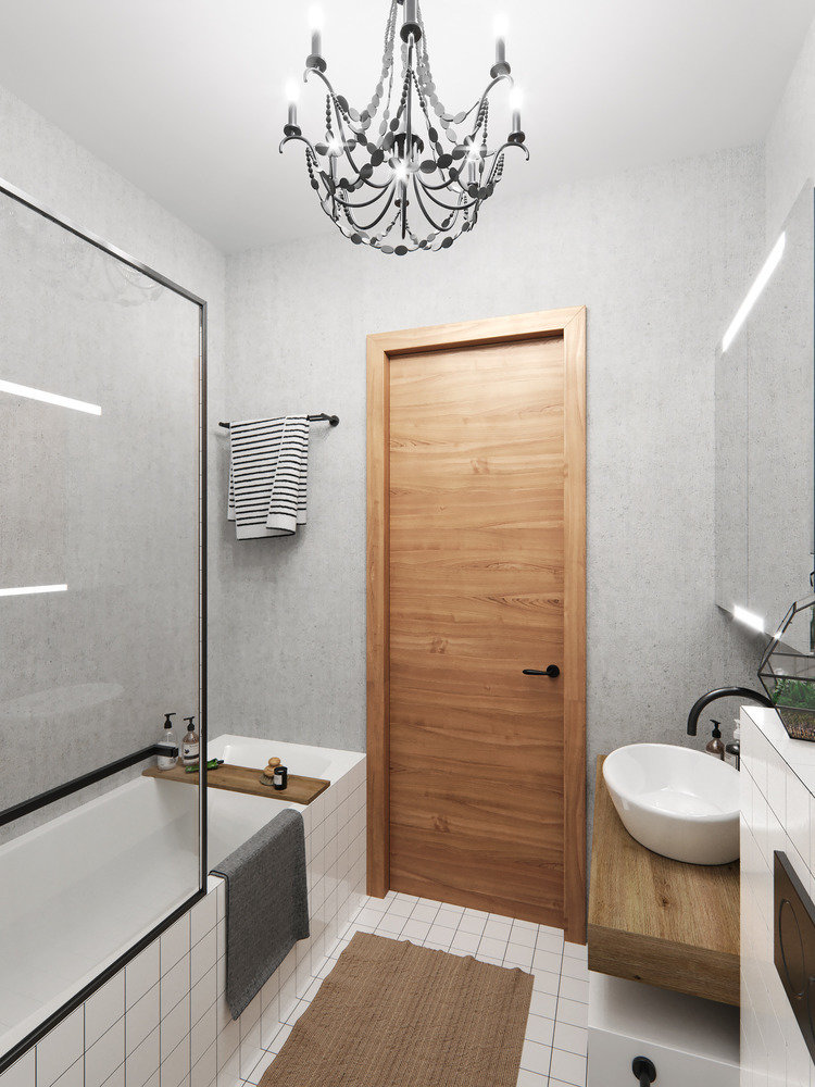 Фотография: Ванная в стиле Минимализм, Лофт, Эклектика, Квартира, Проект дня, Черный, Подмосковье, дерево в интерьере, инженерная доска, черный потолок в интерьере, 2 комнаты, 60-90 метров, Монолитно-кирпичный, Анна Сухая, коттеджный поселок Западная Долина – фото на INMYROOM Фотография: Ванная в стиле Минимализм, Лофт, Эклектика, Квартира, Проект дня, Черный, Подмосковье, дерево в интерьере, инженерная доска, черный потолок в интерьере, 2 комнаты, 60-90 метров, Монолитно-кирпичный, Анна Сухая, коттеджный поселок Западная Долина – фото на INMYROOM